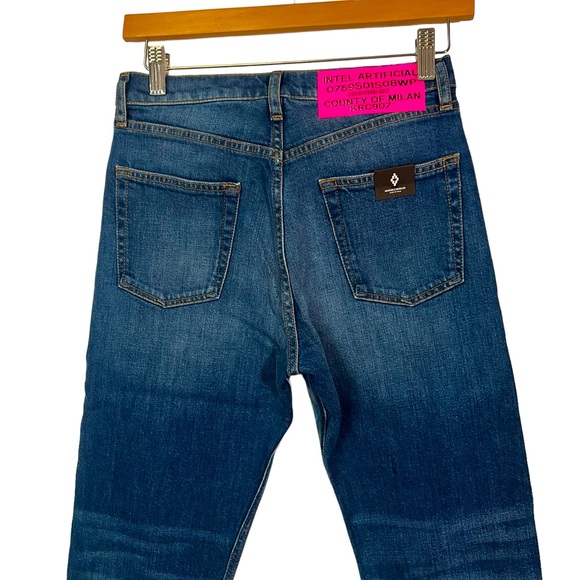 ๐๐NWT๐๐ MARCELO BURLON County of Milan๐ TWO TONE Jeans SZ 27 - Picture 9 of 10